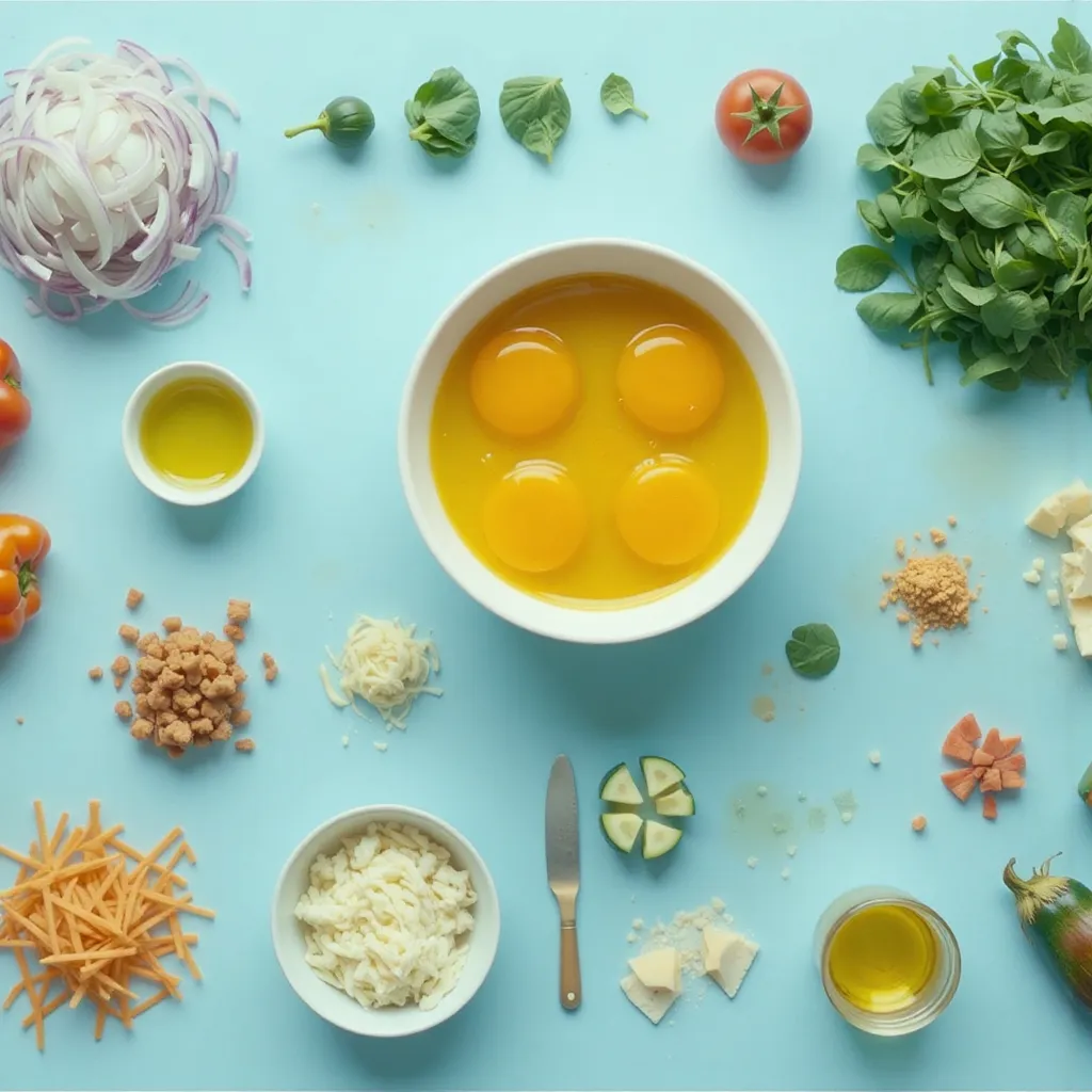 Ingredientes essenciais: Omelete Recheada com Vegetais 