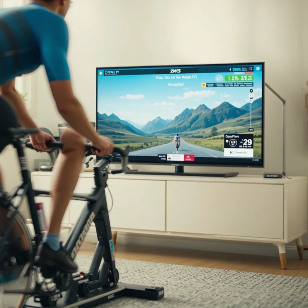 test de potencia en rodillo inteligente CYCPLUS T3 con Zwi